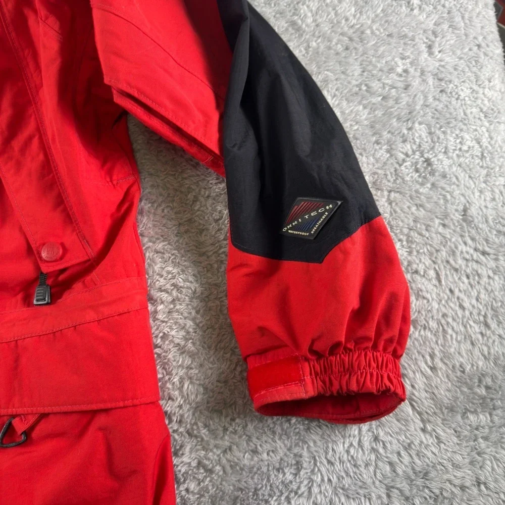 Columbia Sportswear Ascent Omni-Tech Parka Jacket Mens XL Red‎ Black Vintage